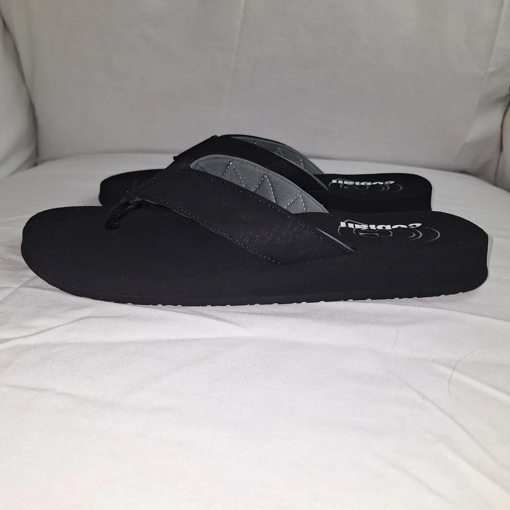 Men's‎ Black Cobian Floater 2 Flip Flops Sandals With Arch Support Size 9